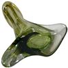 Image 3 : Vintage "Green to Clear" Art Glass Vase (7" x 4" x 12" tall)