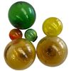 Image 3 : Footed Crystal Bowl with 6 Blown Glass Balls (balls range from 1.5" to 3.5")