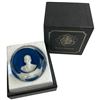 Image 1 : 1970s Franklin Mint "The Duke of Edinburgh" Cameo Paperweight by Baccarat Crystal - Original Box