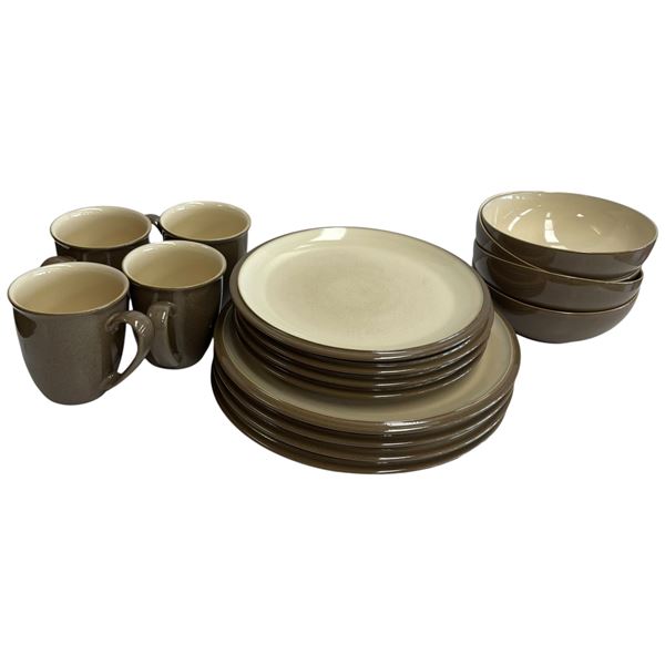 16 Pcs. Denby Cappuccino Dinnerware Set - Like New - Retails for $199.