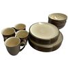 Image 2 : 16 Pcs. Denby Cappuccino Dinnerware Set - Like New - Retails for $199.