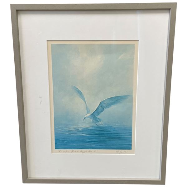 "The Lone Gull - Peggy's Cove, N.S." by Canadian artist William Edward deGarthe * Pencil Signed (Dou