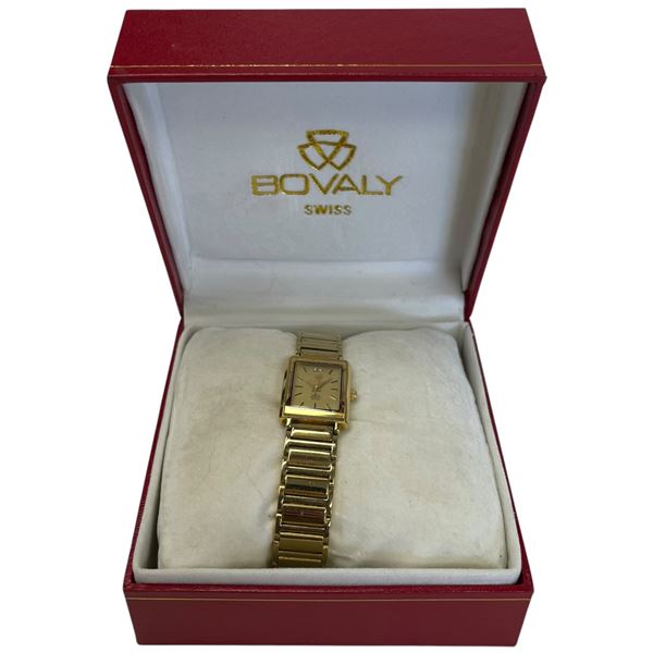 Ladies Bovaly Swiss Wrist Watch in Original Box (gold electroplated)