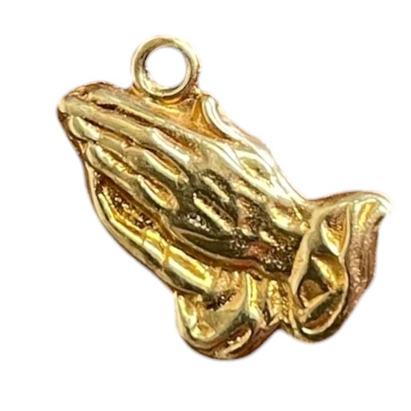 10KT Yelow Gold Praying Hands Charm (Weight: 1 gram)
