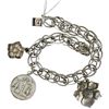 Image 1 : Sterling Silver Charm Bracelet with Sterling Charms (Total weight: 20 grams)
