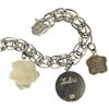 Image 2 : Sterling Silver Charm Bracelet with Sterling Charms (Total weight: 20 grams)
