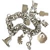 Image 1 : Sterling Silver Charm Bracelet with Sterling Charms (Total weight: 33.8 grams)