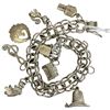 Image 2 : Sterling Silver Charm Bracelet with Sterling Charms (Total weight: 33.8 grams)