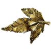 Image 1 : 1970s Gold Gilded Sterling Silver Rose Bud Leaf Brooch by BrdrB Denmark (36 x 51 mm) Weight: 10.5 gr