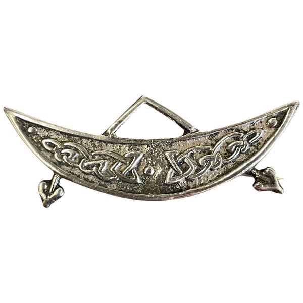Vintage Scottish Sterling Silver Brooch * 24 x 57 mm (Weight: 8.8 grams)