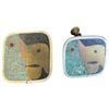 Image 1 : Taxco Mexico Modernist Bird Head Brooch & Single Earring * Sterling Silver with Inlay (earring is sc