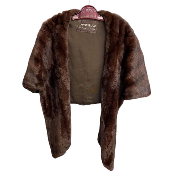 1960s I. Magnin & Co. Fur Stole - Fully Lined