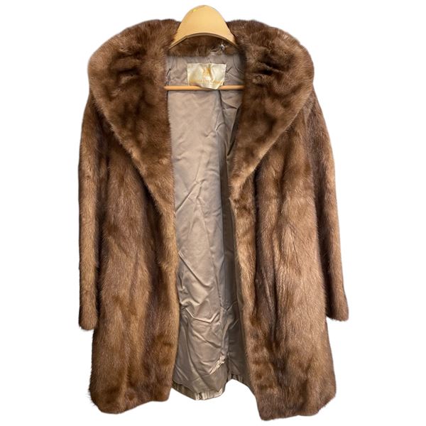 Vintage Hudson's Bay Fur Coat - Fully Lined with Pockets  - 30" long