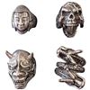 Image 1 : 4 New Men's Large Stainless Steel Rings