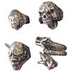 Image 2 : 4 New Men's Large Stainless Steel Rings