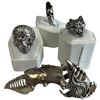 Image 1 : 3 Metal Biker Style Rings & 1 Full Finger Claw Ring