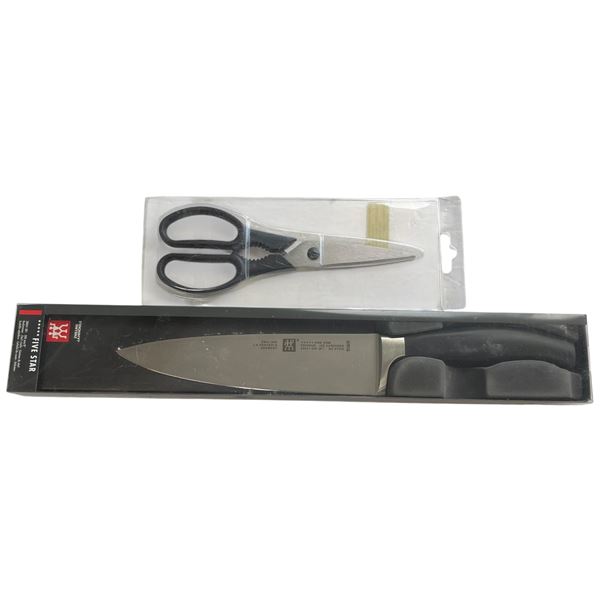 Henckels Zwilling's Five Star 8" Chef's Knife & Kitchen Scissors