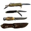 Image 1 : 2 Pocket Knives & 1 Vintage 3" Knife with Sheath
