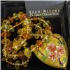 Image 2 : 2 Vintage Joan Rivers Classic Necklaces in Boxes with Inserts (Gold-Tone Leopard Print Pendant on 18
