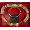 Image 1 : 1990s Ivana Trump Necklace & Hinged Bangle Bracelet with Roman Numerals - Original Box