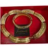 Image 2 : 1990s Ivana Trump Necklace & Hinged Bangle Bracelet with Roman Numerals - Original Box