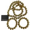 Image 1 : Vintage Joan Rivers 34" Faux Pearl Gold Tone Necklace with 2 Matching Bracelets (13.9 mm beads) - Or
