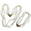 Image 1 : 15" Fresh Water Pearl Necklace & Matching Bracelet (both are triple strand)