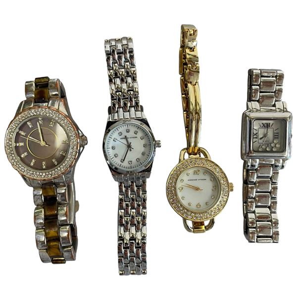 3 Adrienne Vittadini & 1 Generic Ladies Watches - Preowned