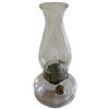 Image 2 : 3 Antique Kerosene/Oil Lamps & 2 Chimneys