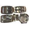 Image 1 : Group of 1970s Danish Modern Serving Trays and Dishes - Metal construction with wood accent handles