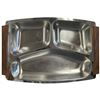 Image 2 : Group of 1970s Danish Modern Serving Trays and Dishes - Metal construction with wood accent handles