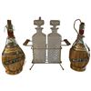 Image 1 : Pressed Glass Decanter Set & 1958 and 1971 Ruffino Bottles