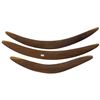 Image 2 : 3 Australian Carved Wood Boomerangs (One 21" & two 25")