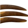 Image 3 : 3 Australian Carved Wood Boomerangs (One 21" & two 25")