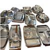 Image 2 : Group of 1970s Danish Modern Serving Trays and Dishes - Metal construction with wood accent handles