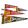 Image 1 : 4 Vintage Felt Souvenier Pennants
