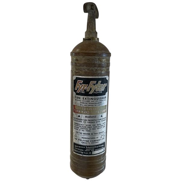 Vintage Brass Fyr-Fyter Model 104 Chemical Fire Extinguisher