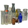 Image 1 : Group of Clear and Coloured Glass Bottles * Majority are Vintage