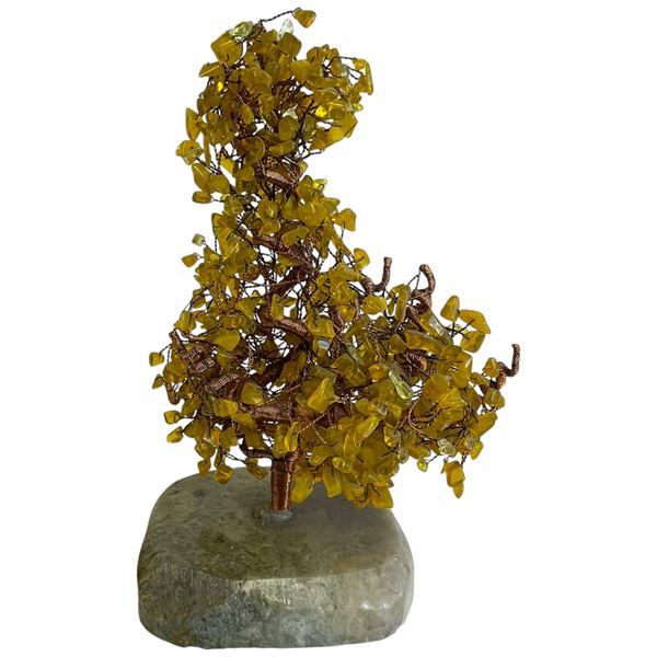 Feng Shui Lucky Tree - Citrine Stones - 9" Tall