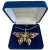 Image 1 : Camrose & Kross JBK Enameled Butterfly Brooch/Pendant on Chain in Velvet Box with COA - Never Worn