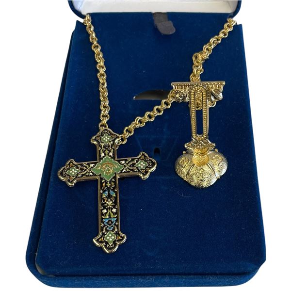 Camrose & Kross JBK Cruciform Necklace with Tiny Stand - Complete with COA