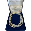 Image 1 : Camrose & Kross JBK Triple Strand Faux Pearl Necklace with Emerald Crystal Clasp
