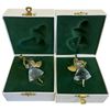 Image 1 : 1997 & 1998 Swarovski Crystal Musical Angels Christmas Ornaments with Original  Boxes