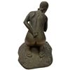 Image 3 : M Stetzler Bronze Coloured Ceramic Statue of Kneeling Woman (9.5" x 7" x 9" tall) - Believed to be f