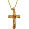 Image 1 : Camrose & Kross JBK Red Jasper & Crystal Cross Necklace with COA - Cross is 2" long