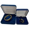 Image 1 : Camrose & Kross JBK Enamel & Crystal Necklace with Tanzanite & Clear Crystal Hinged Bangle Bracelet