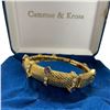 Image 2 : Camrose & Kross JBK Enamel & Crystal Necklace with Tanzanite & Clear Crystal Hinged Bangle Bracelet