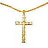 Image 2 : 2 Camrose & Kross JBK Crystal Cross Necklaces - 1.5" Gold-Tone & 1.25" Silver-Tone