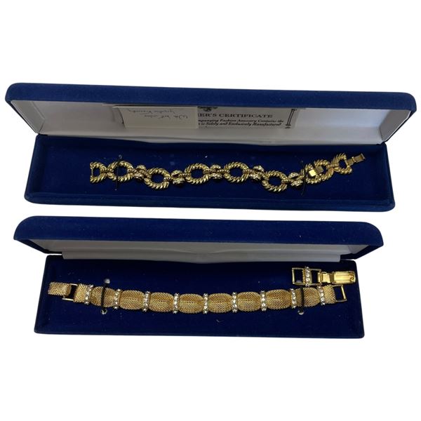 2 Camrose & Kross JBK Gold-Tone & Crystal Bracelets with Extenders