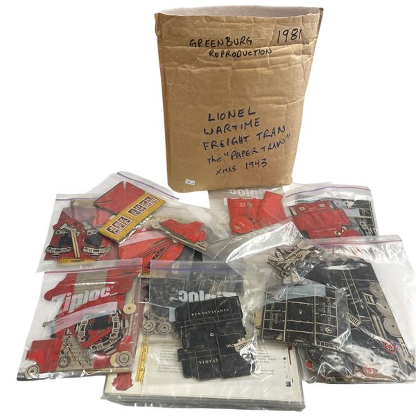 1943 Lionel "Paper Train" Freight Train with Reprinted Instructions
